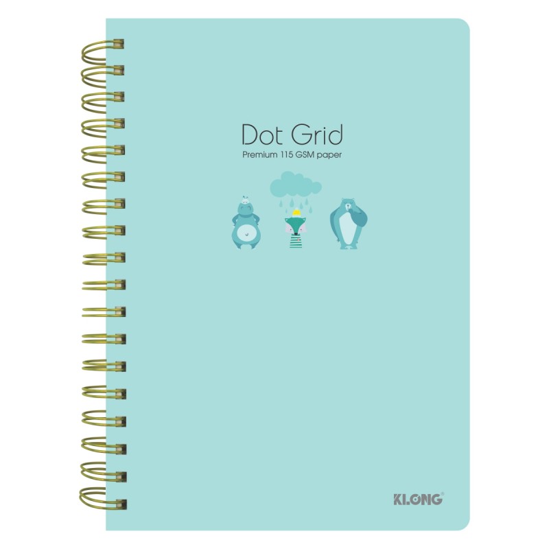 Sổ lò xo kép Dot Grid hoạt hình dễ thương